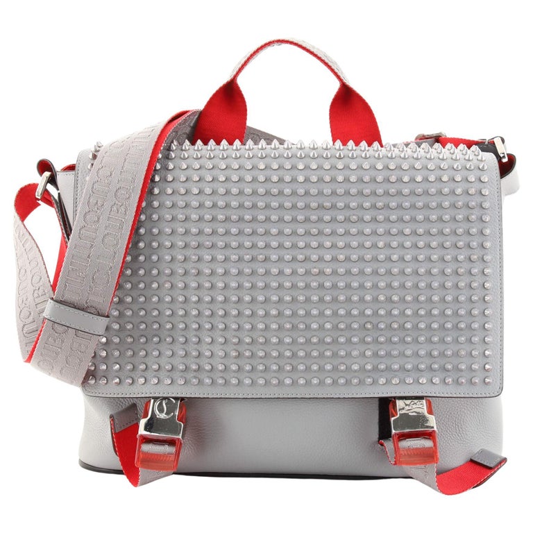 Christian Louboutin Loubiclic Messenger Bag Spiked Leather at 