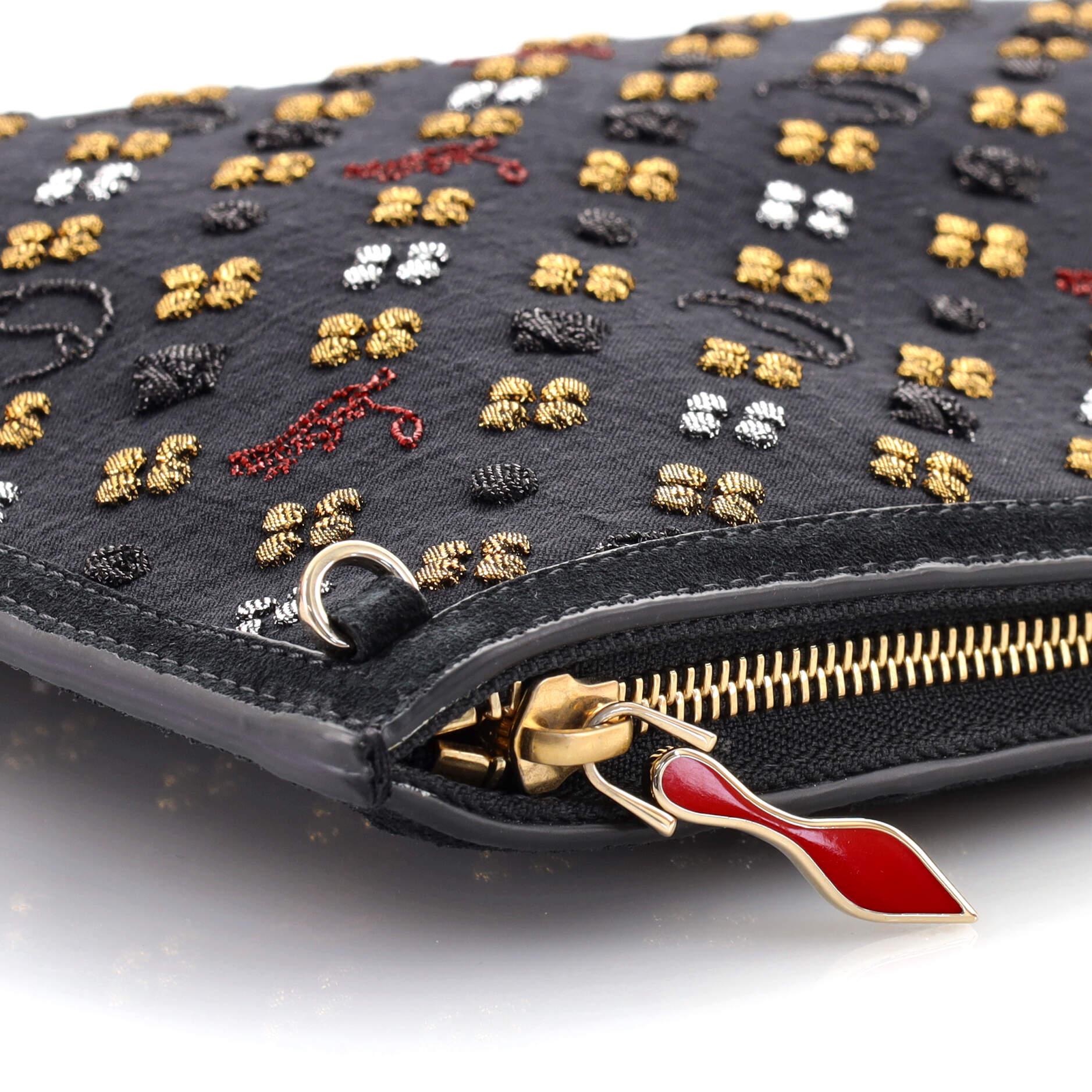 Christian Louboutin Loubiclutch Embellished Canvas 3