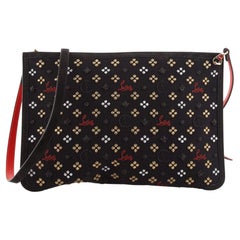Used Christian Louboutin Loubiclutch Embellished Canvas
