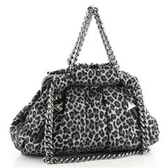 Christian Louboutin Loubinette Handbag Leopard Print Jacquard Small