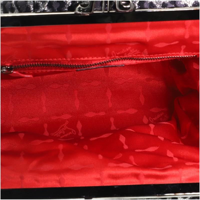 Women's or Men's Christian Louboutin Loubinette Handbag Leopard Print Jacquard Small