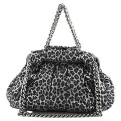 Christian Louboutin Loubinette Handtasche Leopardenmuster Jacquard klein