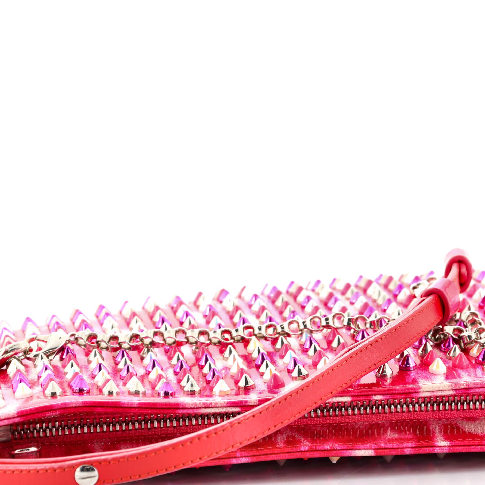 Christian Louboutin Loubiposh Clutch Printed Spiked Patent 2
