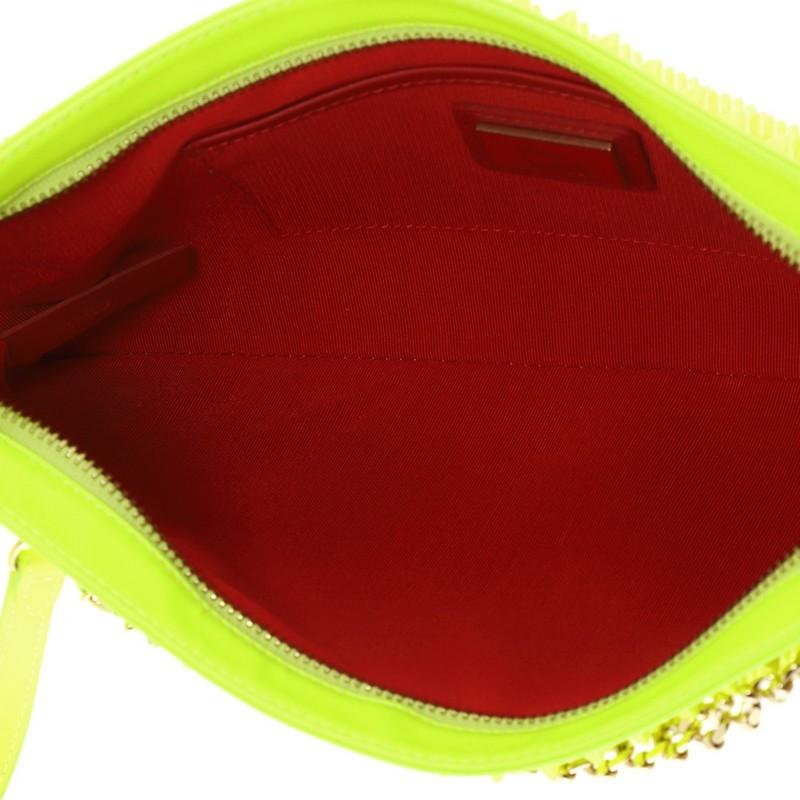 Women's or Men's Christian Louboutin Loubiposh Clutch Spiked Leather 