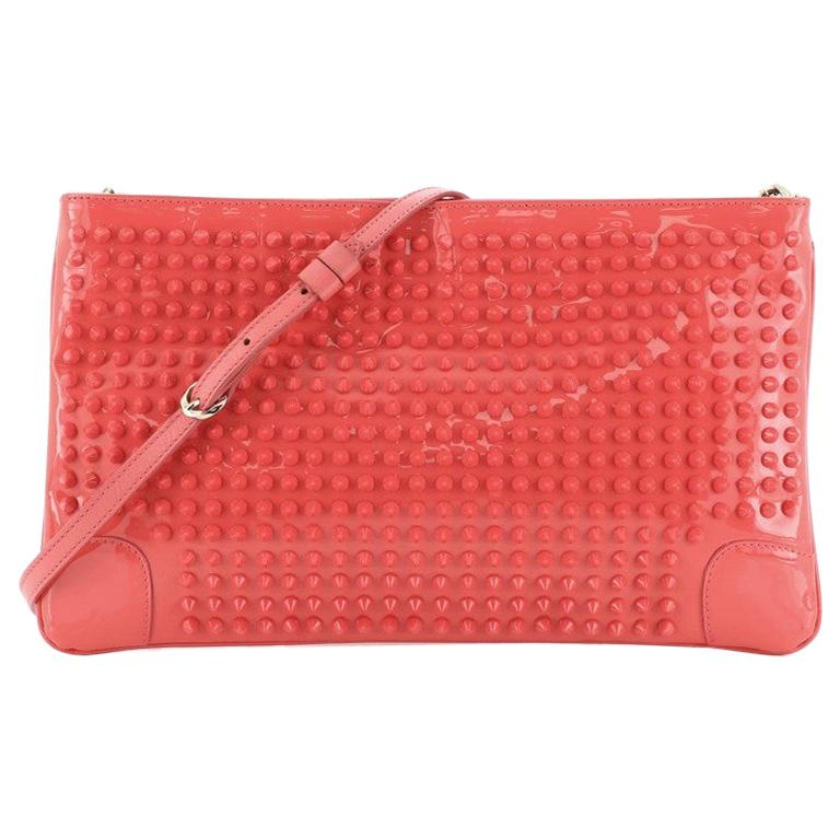 Christian Louboutin Loubiposh Clutch Spiked Patent For ...