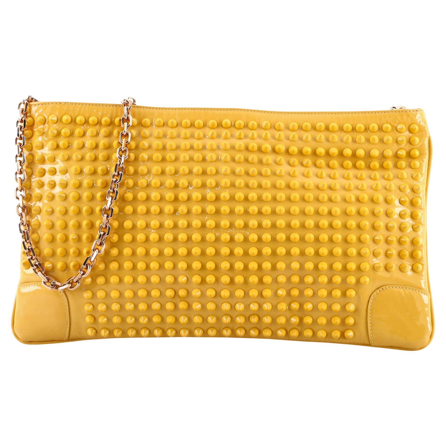 Christian Louboutin Loubiposh Clutch Spiked Patent