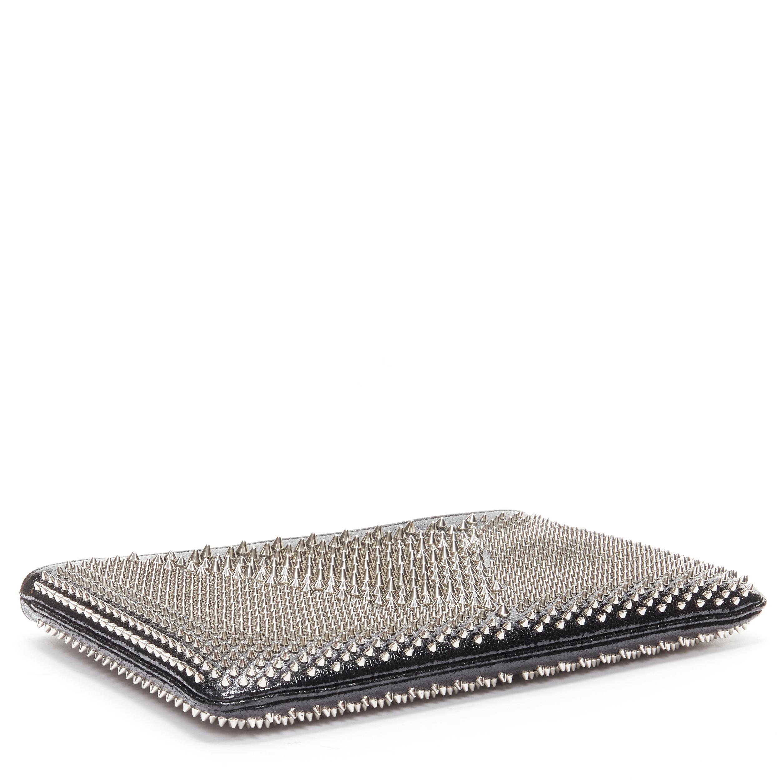 CHRISTIAN LOUBOUTIN Loubiposh spike stud leather crossbody shoulder clutch bag 1