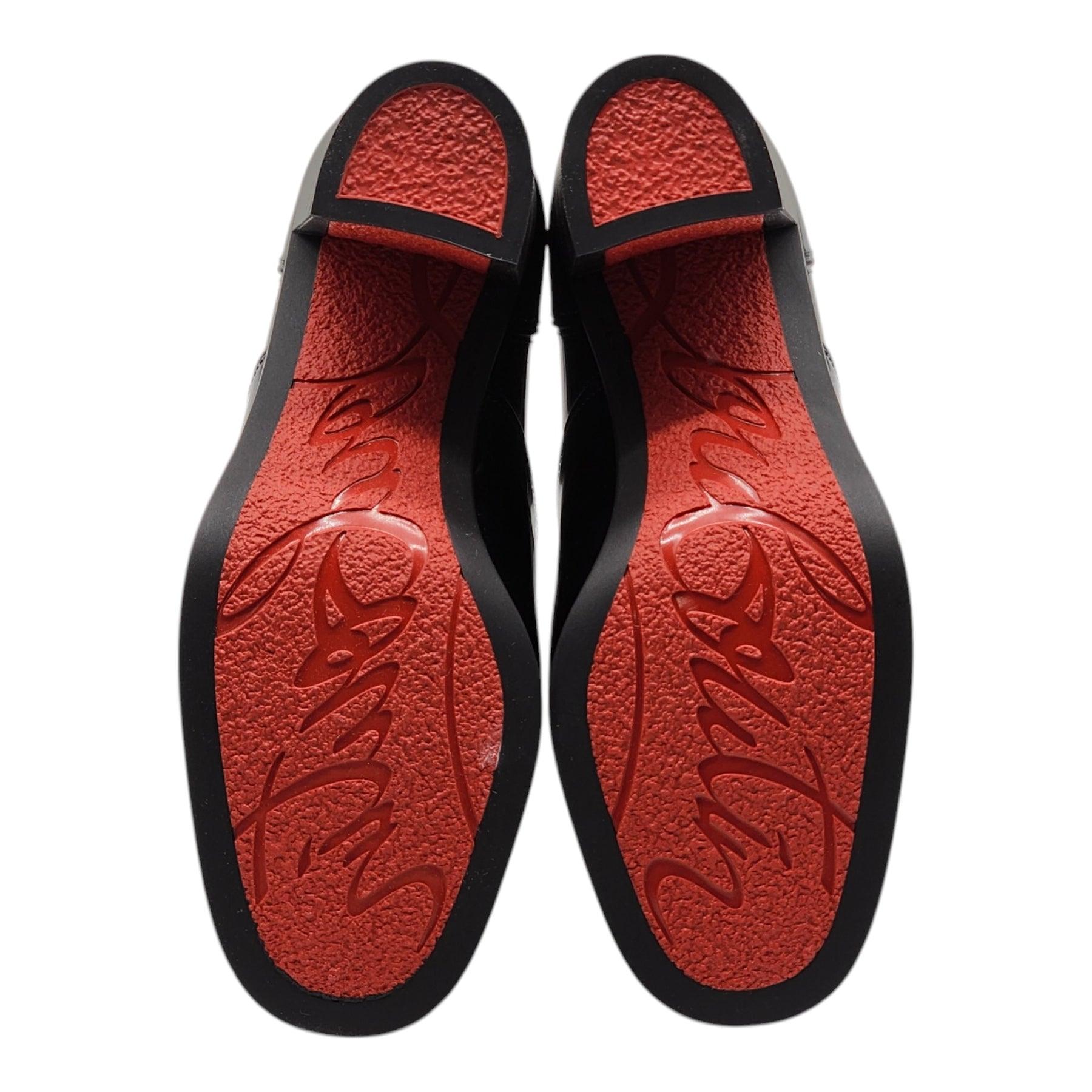 Women's Christian Louboutin Loubirain Boots - PVC in Black Size 35 For Sale