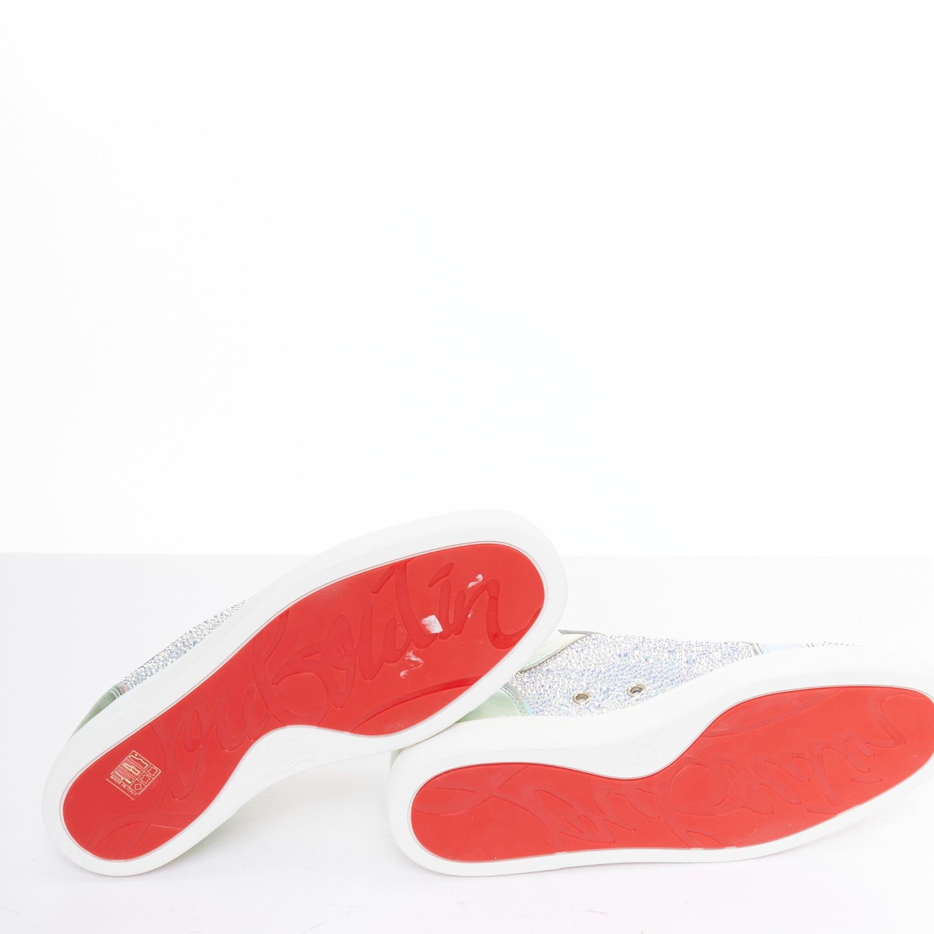 CHRISTIAN LOUBOUTIN Louis Junior Strass Zapatilla baja iridiscente EU43 en venta 6