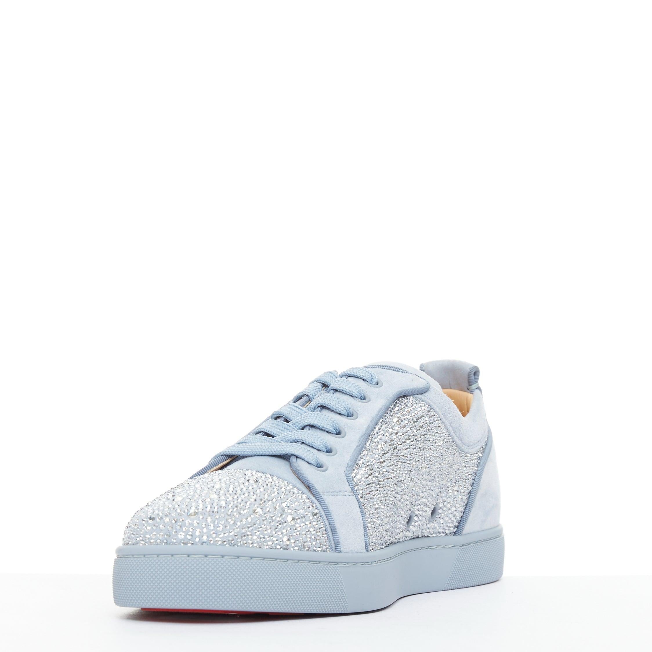 CHRISTIAN LOUBOUTIN Louis Junior Strass Plana Zinc cristal zapatilla baja EU43.5 en Nuevo estado para la venta en Hong Kong, NT