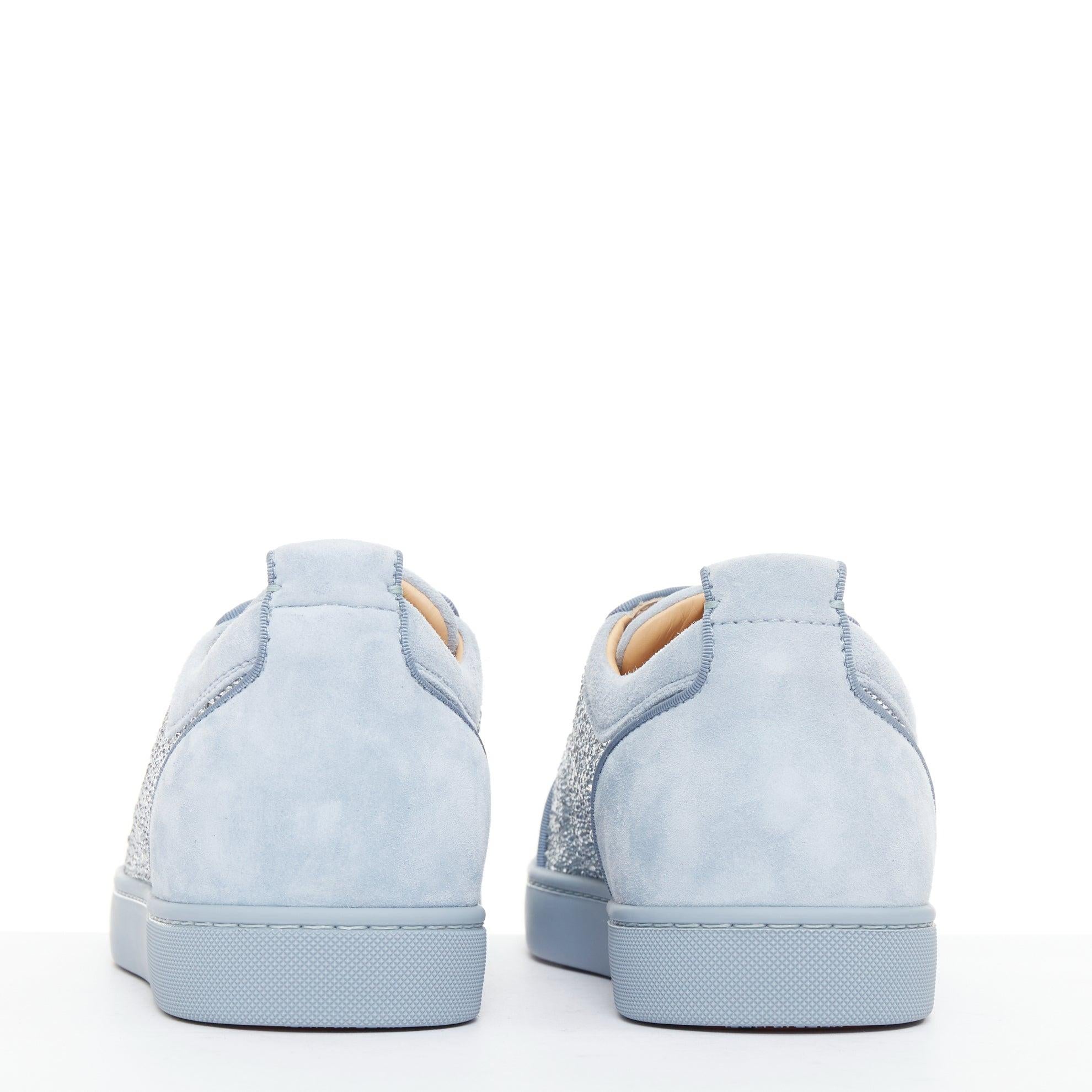 De los hombres CHRISTIAN LOUBOUTIN Louis Junior Strass Plana Zinc cristal zapatilla baja EU43.5 en venta