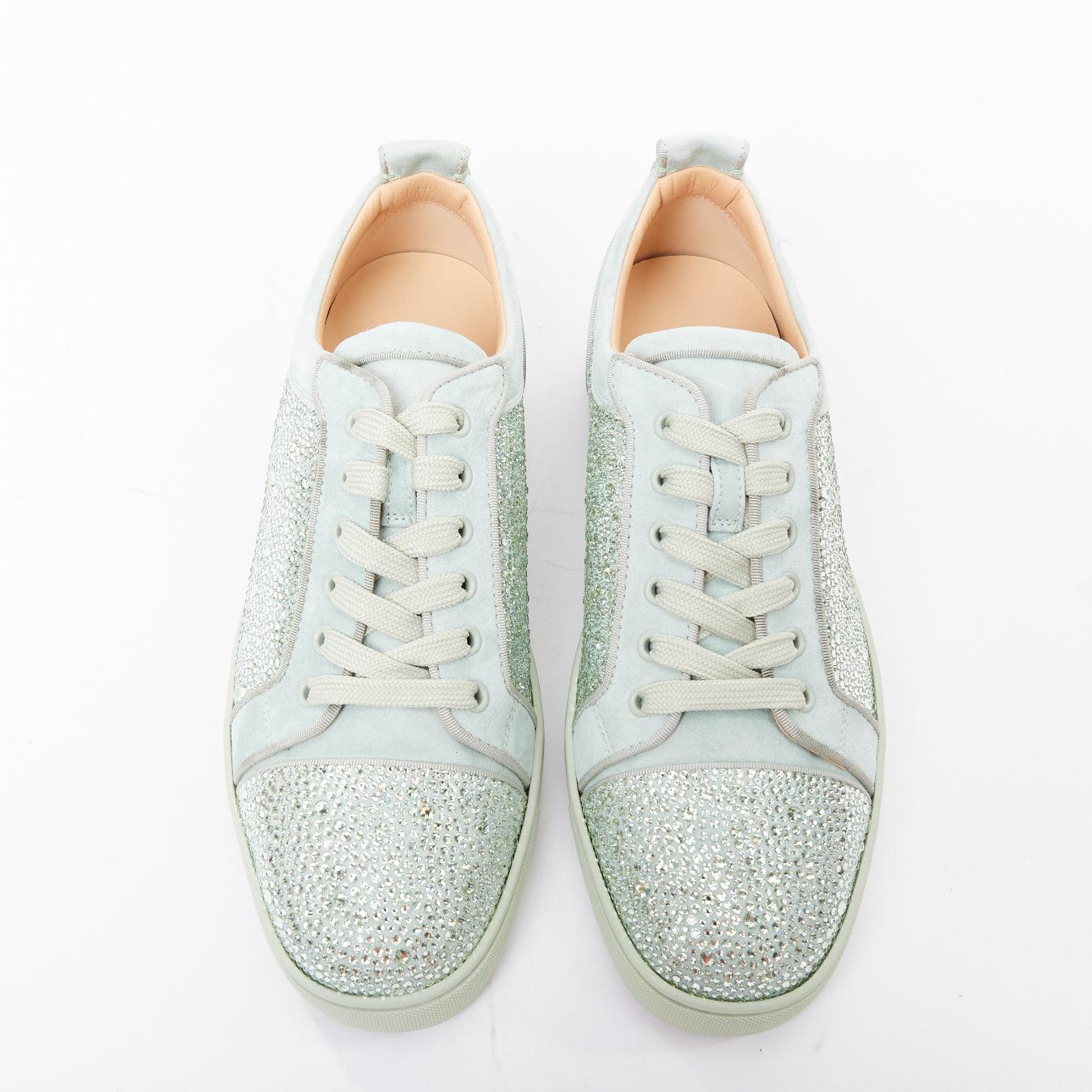 CHRISTIAN LOUBOUTIN Zapatilla baja Louis Junior Strass Opalina Crisolita EU43 Gris en venta