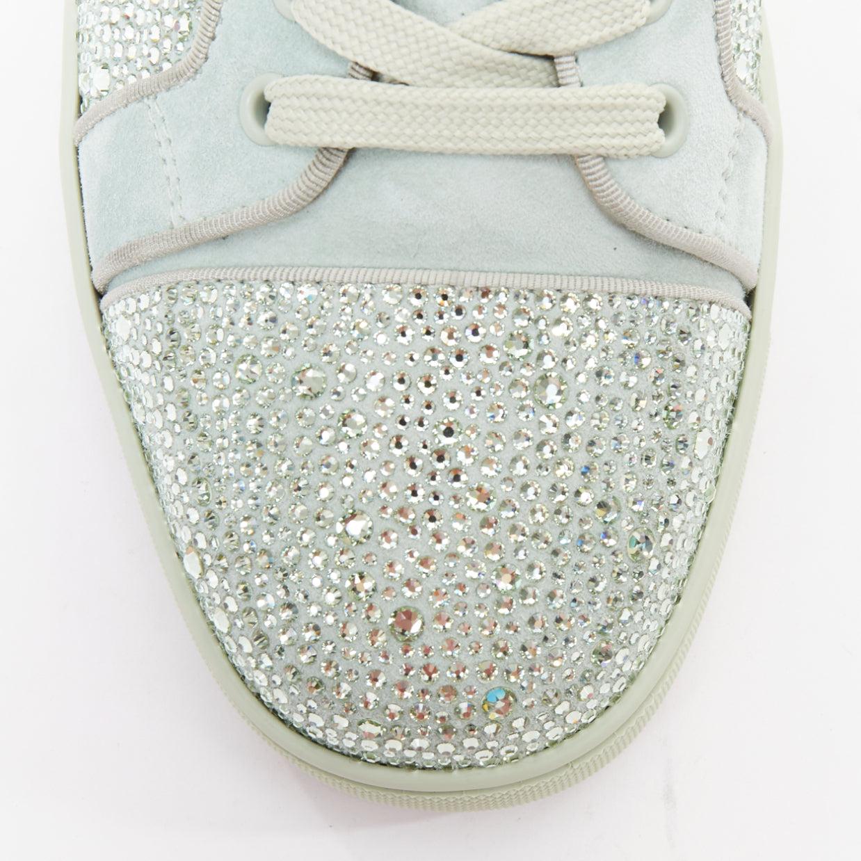 CHRISTIAN LOUBOUTIN Zapatilla baja Louis Junior Strass Opalina Crisolita EU43 en venta 1