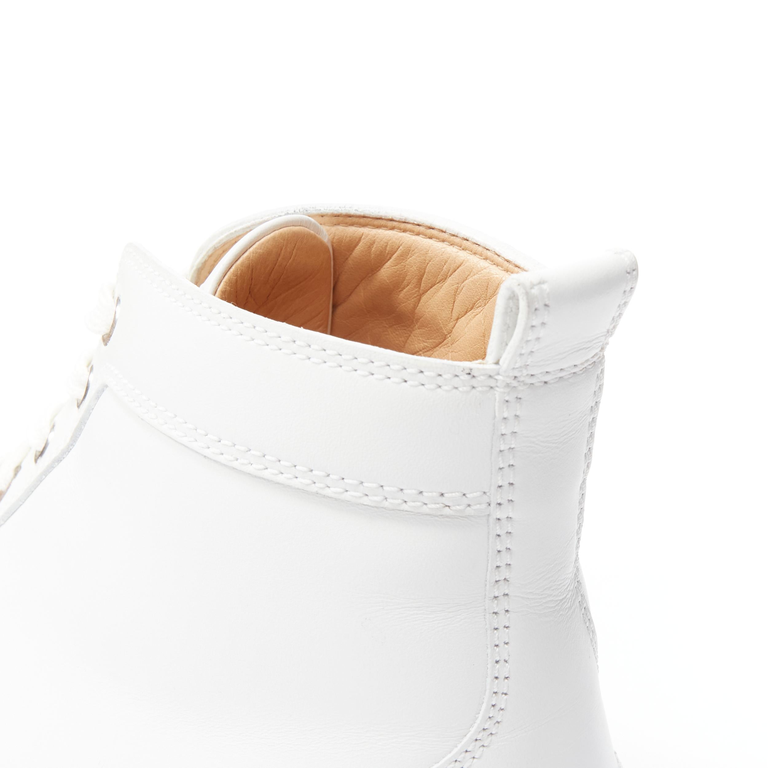 CHRISTIAN LOUBOUTIN Louis logo emblem white leather minimal  hi top sneaker EU40 2