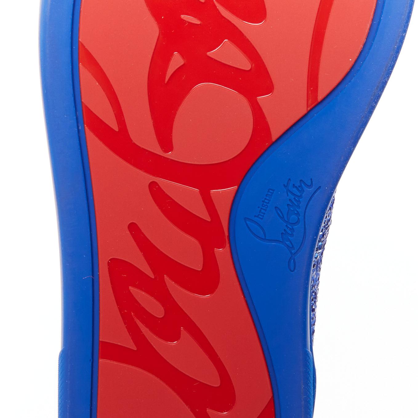 CHRISTIAN LOUBOUTIN Louis Orlato Zapatilla alta de ante con cristales EU44 en venta 5