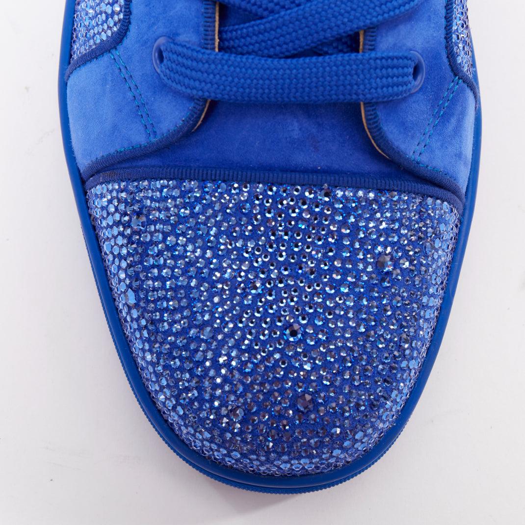CHRISTIAN LOUBOUTIN Louis Orlato Zapatilla alta de ante con cristales EU44 en venta 1
