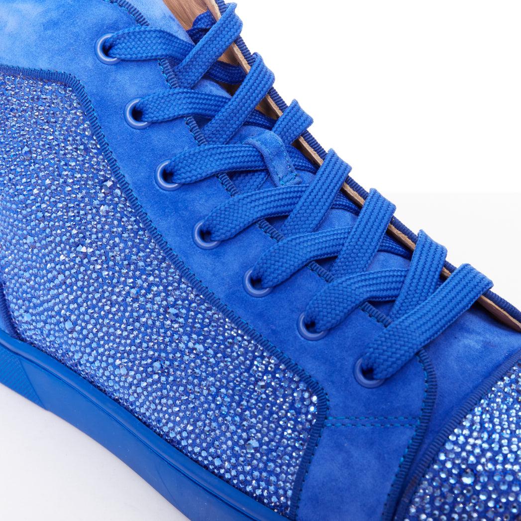 CHRISTIAN LOUBOUTIN Louis Orlato Zapatilla alta de ante con cristales EU44 en venta 2
