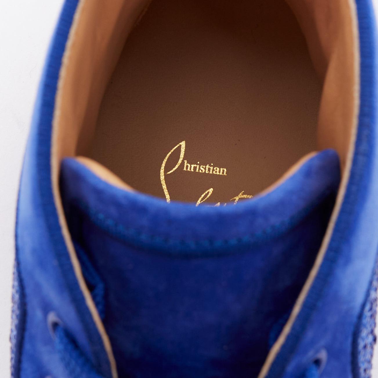 CHRISTIAN LOUBOUTIN Louis Orlato Zapatilla alta de ante con cristales EU44 en venta 4