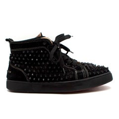 Christian Louboutin Louis Spike high-top suede trainers Size: 39