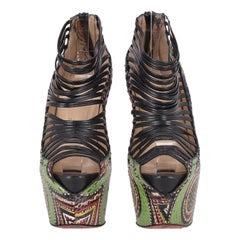 Christian Louboutin Ltd Edition Python Haut & Pony Haar Zoulou Heels