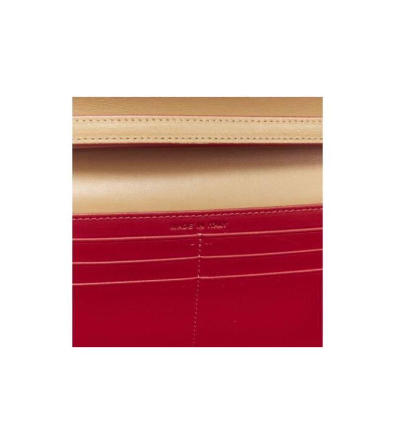 CHRISTIAN LOUBOUTIN Macaron tan brown gold spike stud wristlet long wallet 3