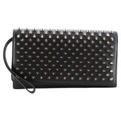 Christian Louboutin Macaron Wristlet Wallet Spiked Leather