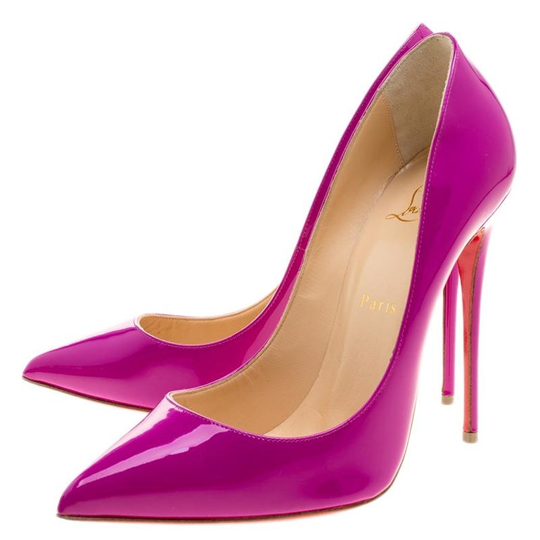 Christian Louboutin Magenta Patent Leather So Kate Pumps Size 39.5 at ...