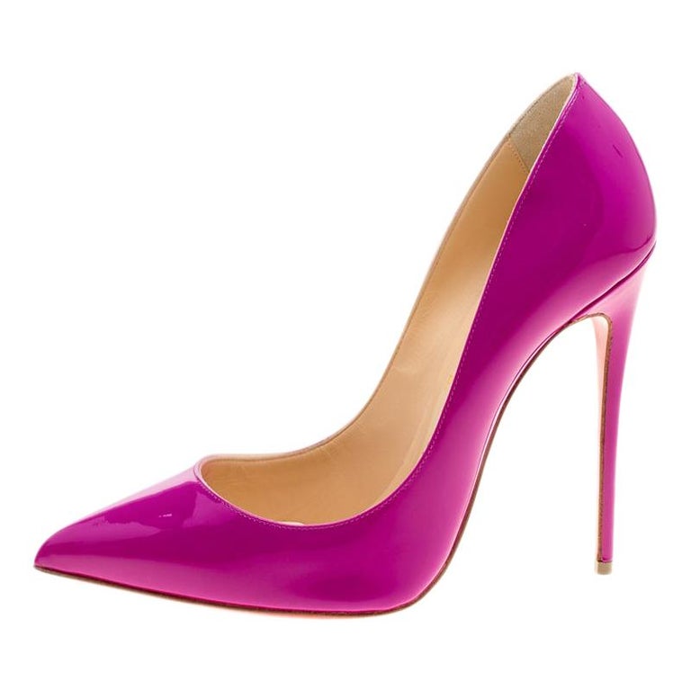 Christian Louboutin Magenta Patent Leather So Kate Pumps Size 39.5 For