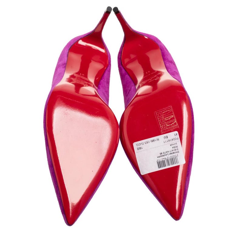 Christian Louboutin Magenta Suede Kate Pumps Size 41 at 1stDibs
