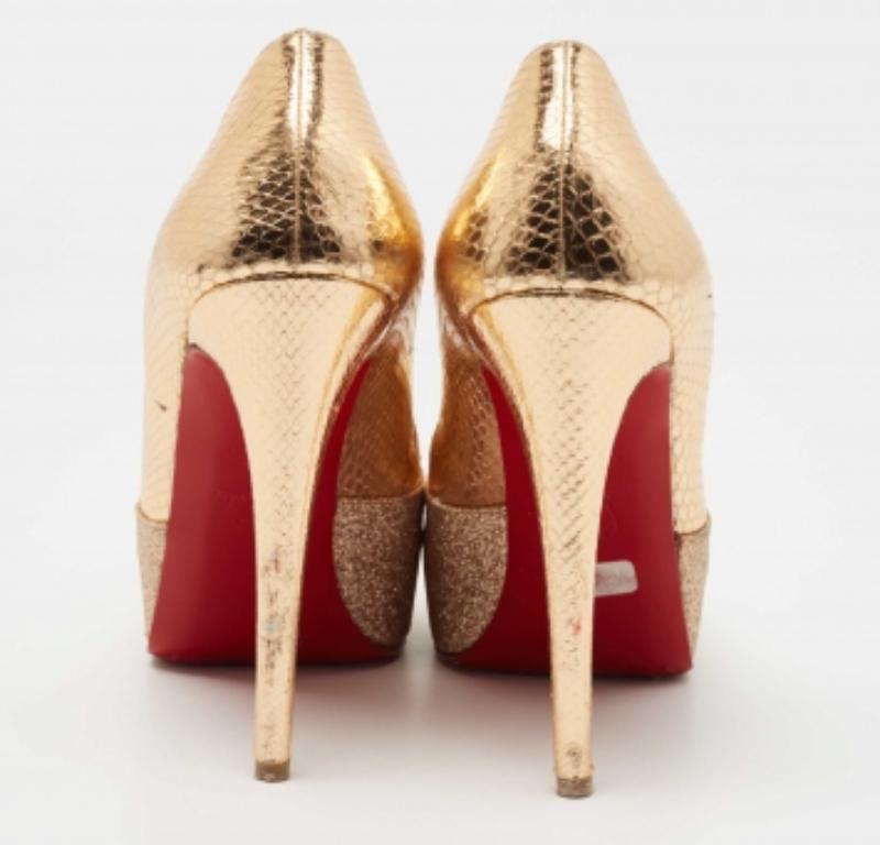 Christian Louboutin Maggi & Maggi Maggi en cuir et paillettes Taille 36.5 Pour femmes en vente