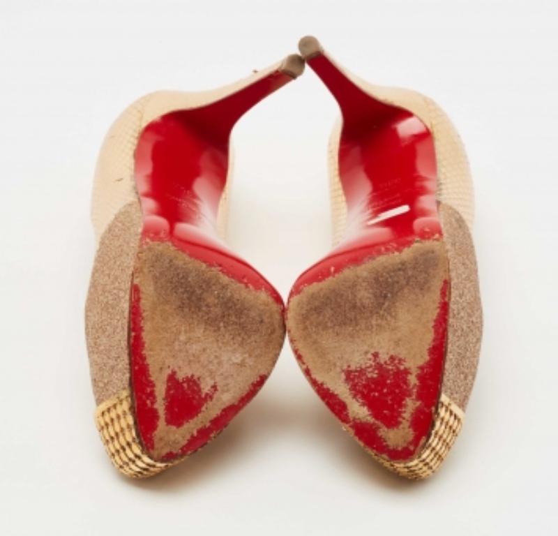Christian Louboutin Maggi & Maggi Maggi en cuir et paillettes Taille 36.5 en vente 1