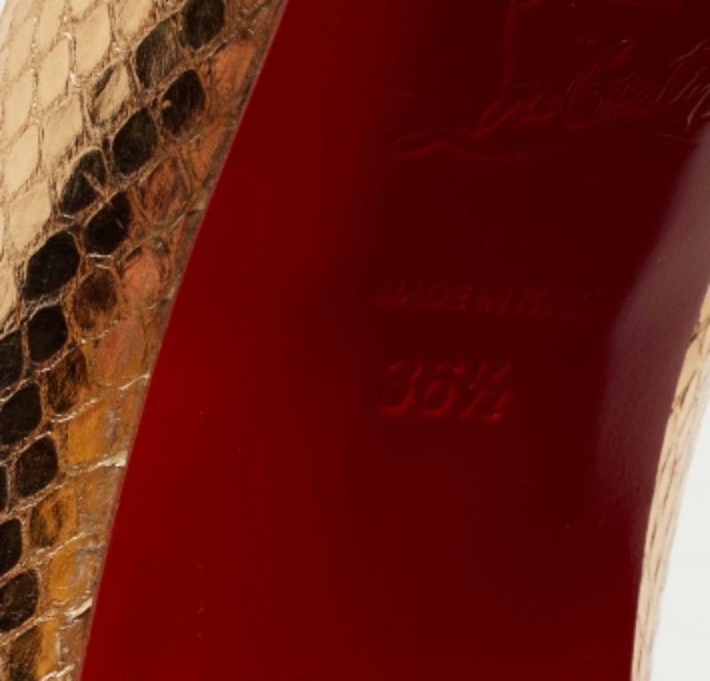 Christian Louboutin Maggi & Maggi Maggi en cuir et paillettes Taille 36.5 en vente 3