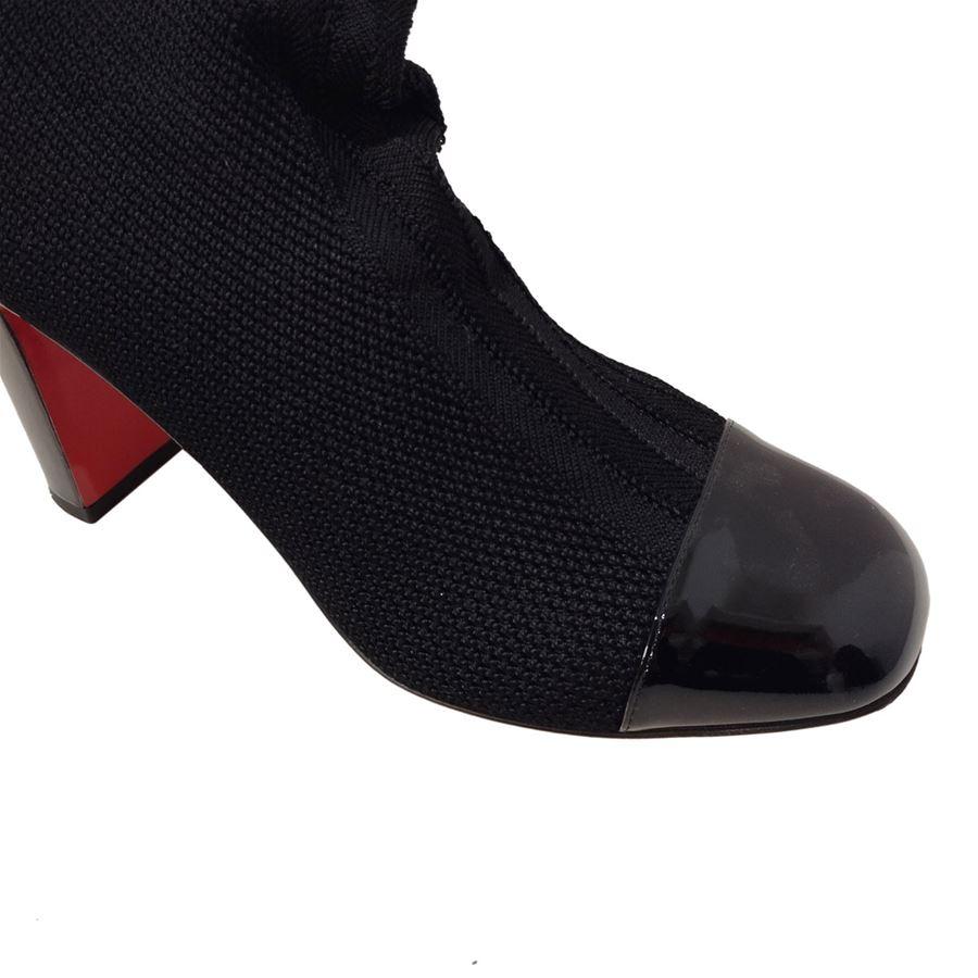 Botas Christian Louboutin Maille tricot talla 37 1/2 Negro en venta