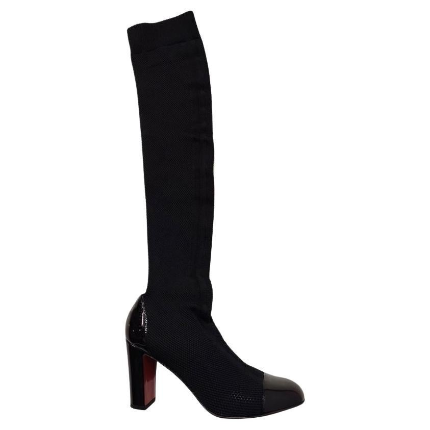 Christian Louboutin Maille tricot boots size 37 1/2 For Sale