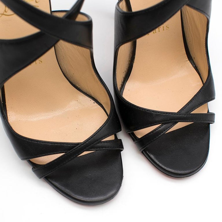 Christian Louboutin Malefissima Crisscross 100mm Sandals 38 at