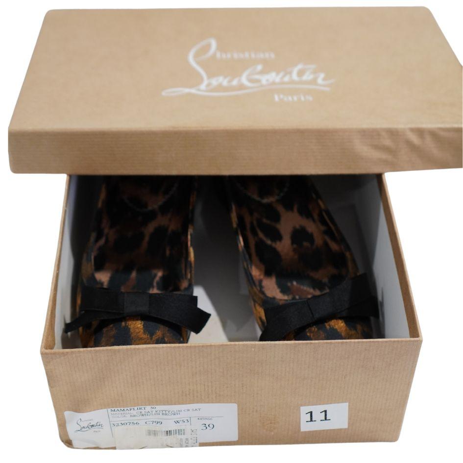 Christian Louboutin Mamaflirt 30 Brown Leopard Ballett Kitten Heels 39 im Angebot 5