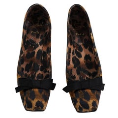 Christian Louboutin Mamaflirt 30 Brown Leopard Ballet Kitten Heels 39