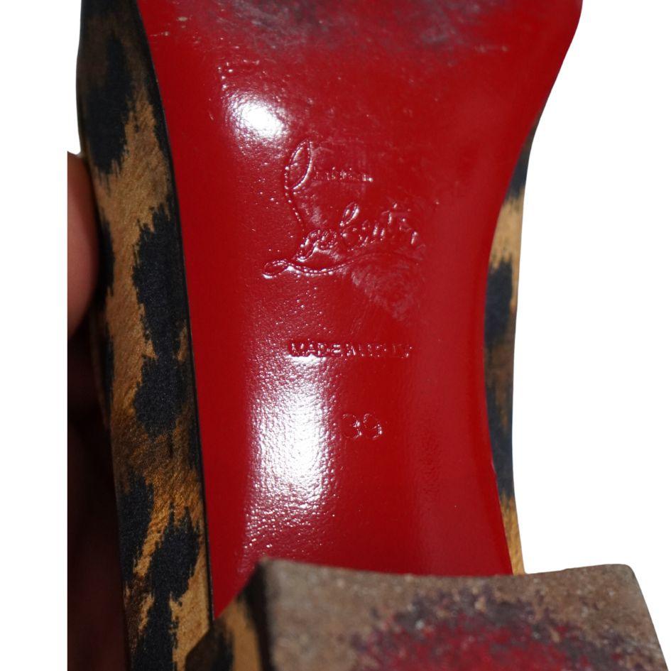 Christian Louboutin Mamaflirt 30 Brown Leopard Ballett Kitten Heels 39 im Angebot 3