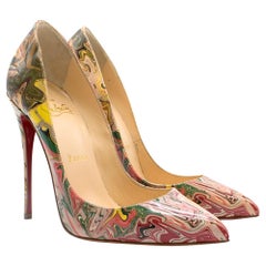 Christian Louboutin Marbled Pigalle 120mm Pumps 36