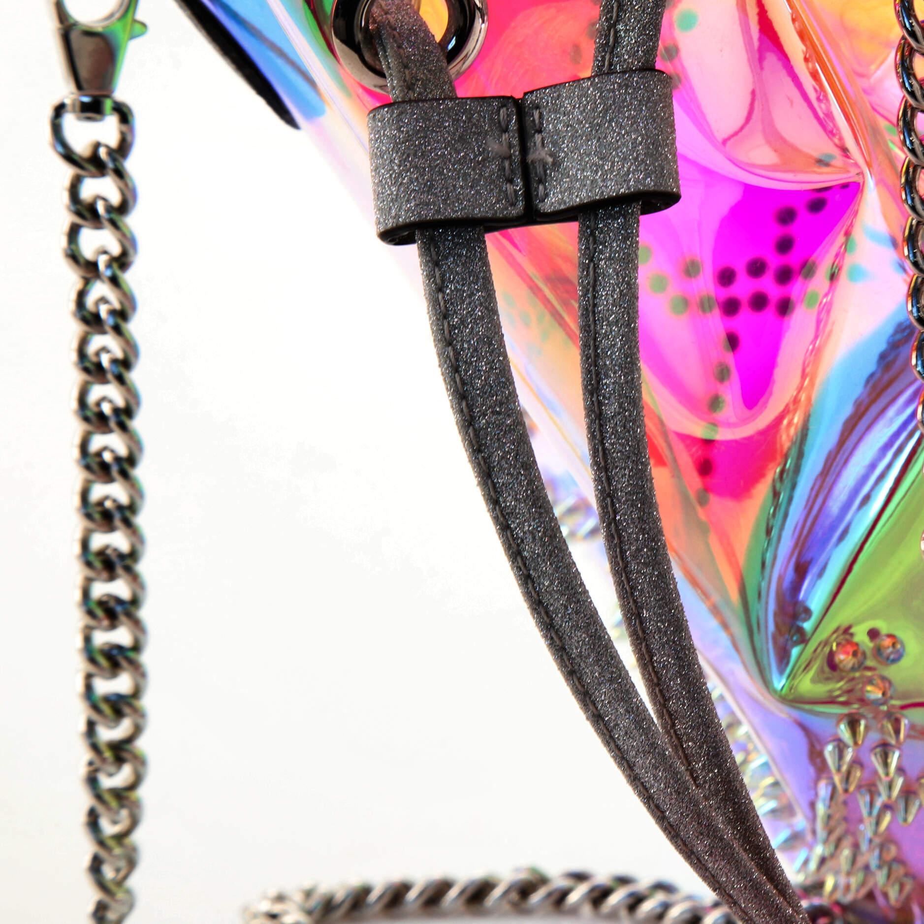 Christian Louboutin Marie Jane Bucket Bag Spiked Holographic PVC 1