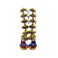 Christian Louboutin Marvel Sea Warrior 100 Knee High Gladiator Sandals 35.5