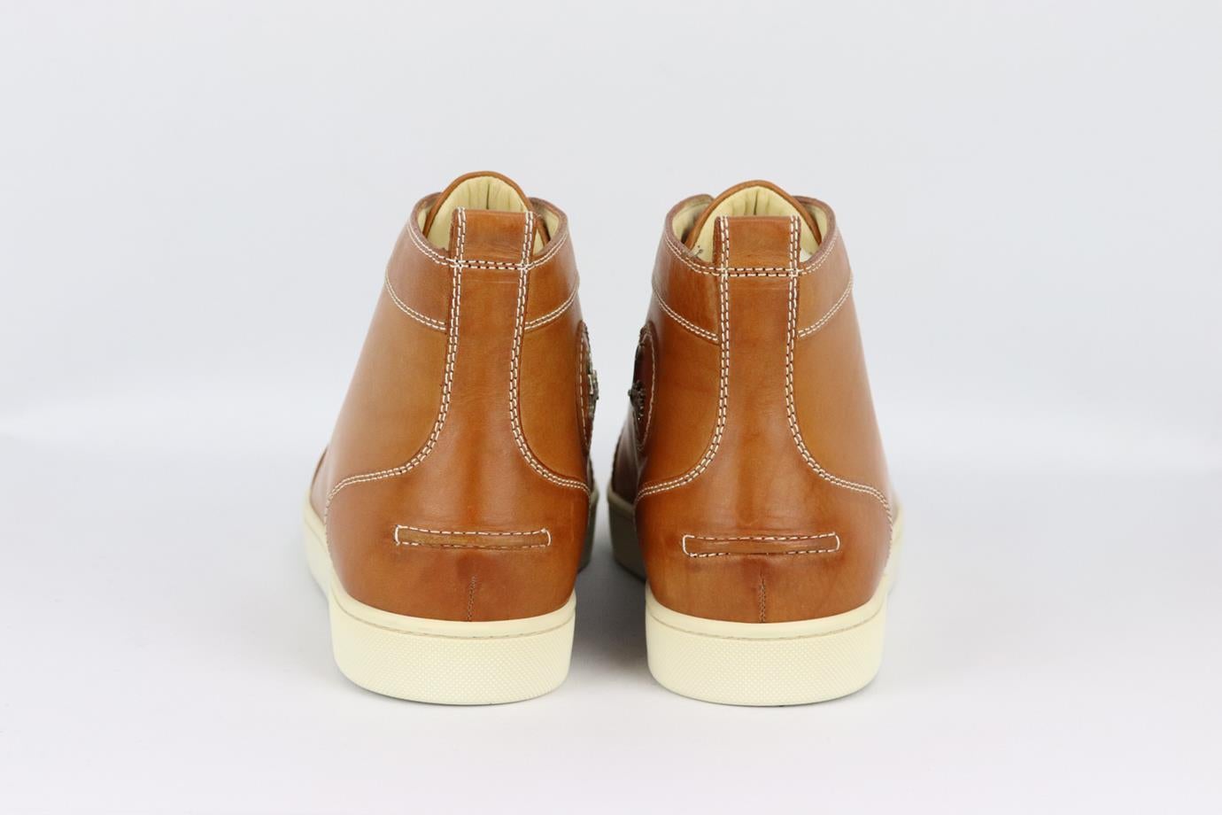 Christian Louboutin Men's Louis Leather High Top Sneakers Eu 42 Uk 8 Us 9 1