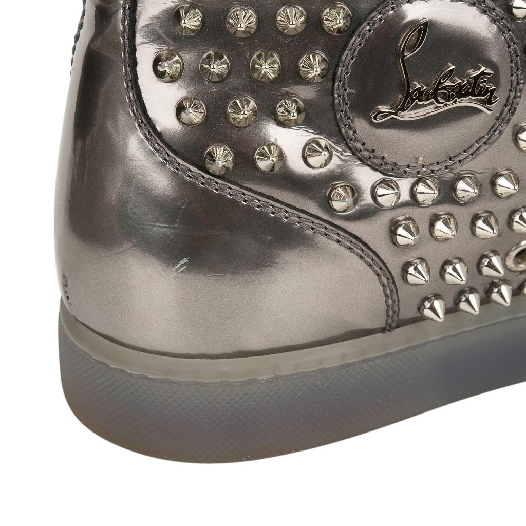  Christian Louboutin Louis Flat Antispecchio Spike Men's Sneakers 43 / 10  For Sale 2