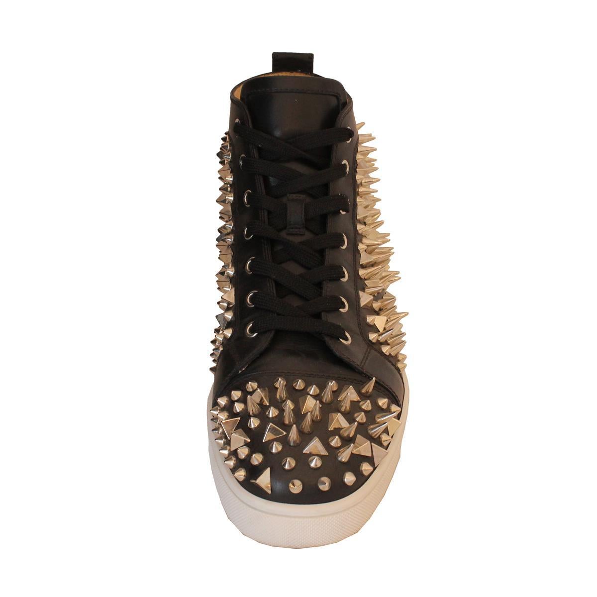christian louboutin studded sneakers
