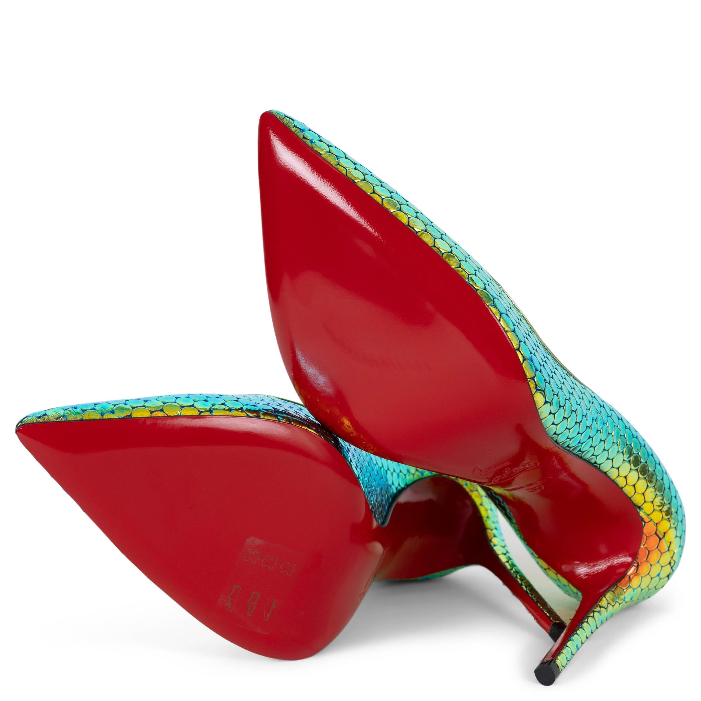 CHRISTIAN LOUBOUTIN sirena iridiscente patente SO KATE 120 Bombas Zapatos 37 en venta 4