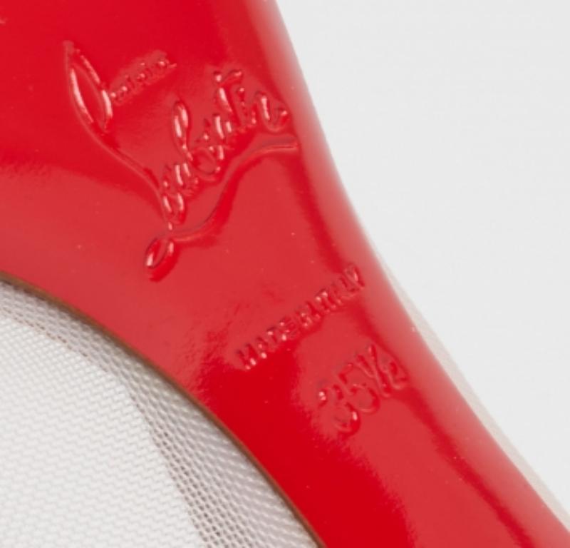 Christian Louboutin Bailarinas de malla, cuero y ante Galativi Strass Talla 35.5 en venta 3