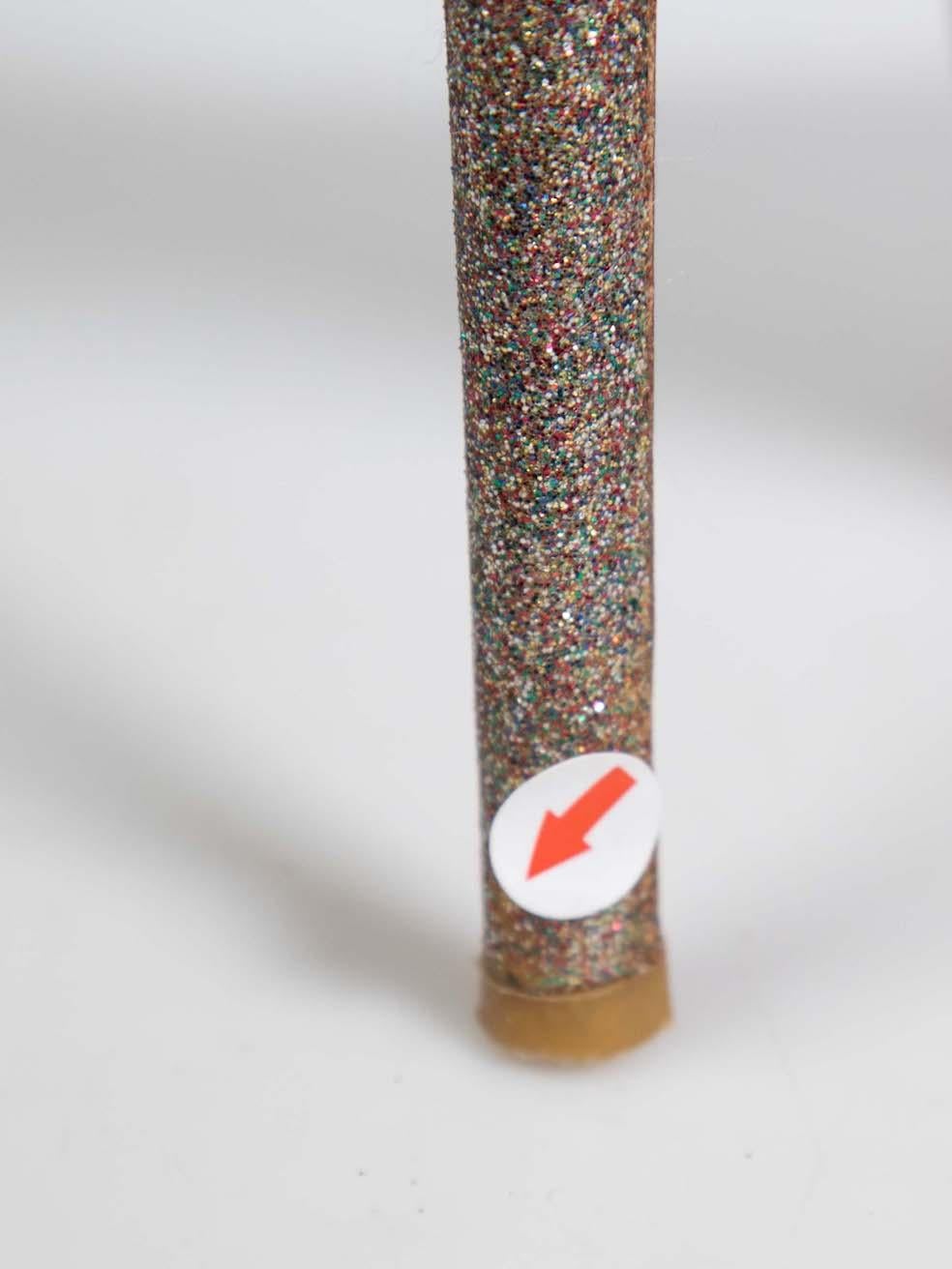 Christian Louboutin Metallic Glitter High Heels mit Absatz Größe IT 38 im Angebot 2