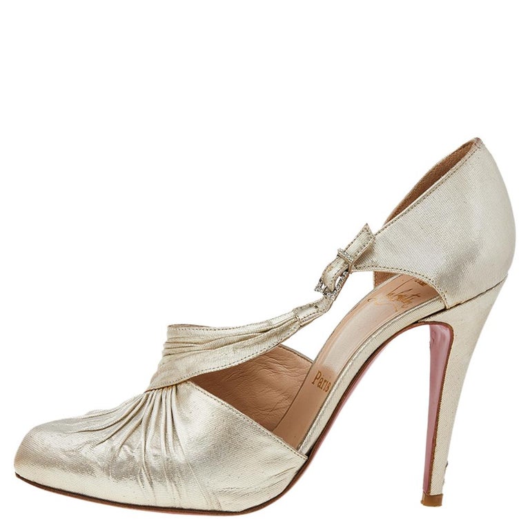 Christian Louboutin 'Simple' Metallic Pumps - Women's 38