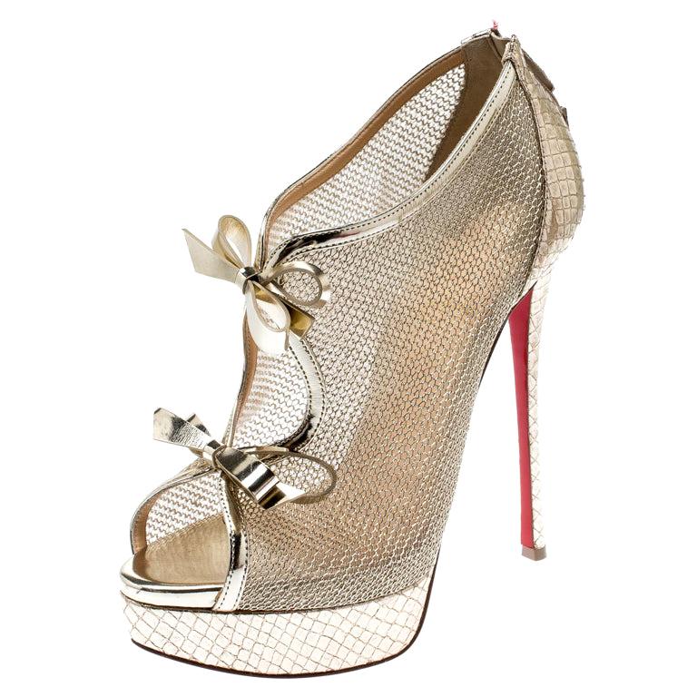 louboutin open toe boots