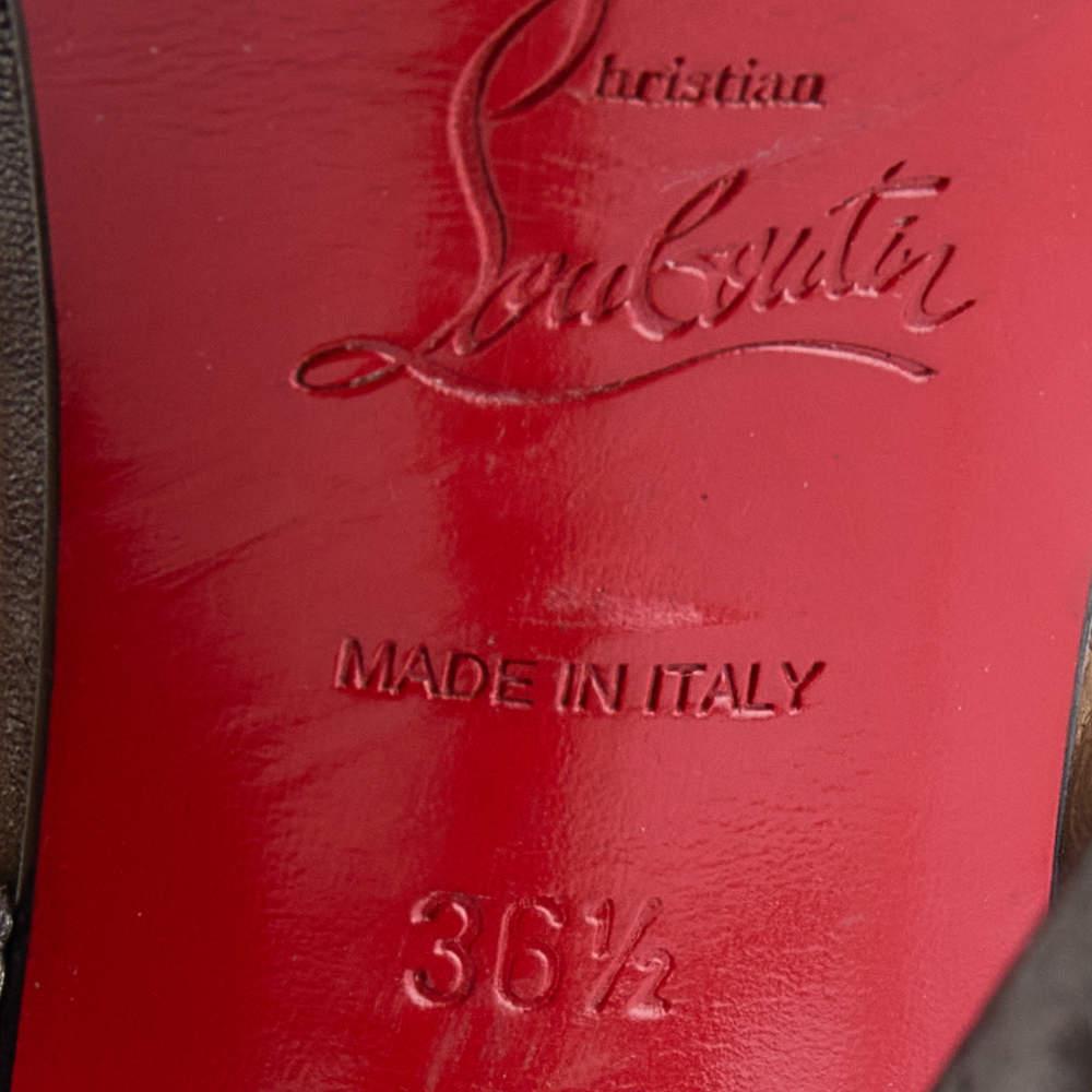 Christian Louboutin Sandales à talons compensés gris métallisé Taille 36,5 3
